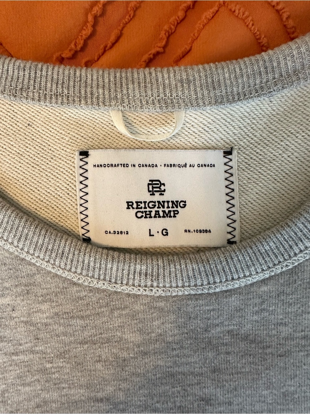 MADE IN CANADA (before buyout) Reigning Champ Men's Grey Crewneck Sweater